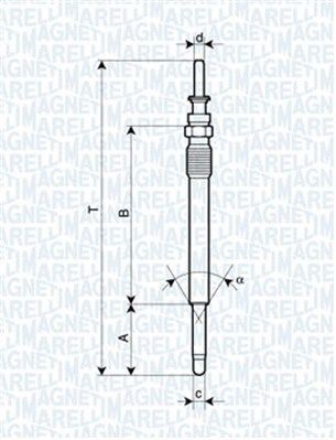 MAGNETI MARELLI 062900025304 Candeletta Tensione: 11V - Immagine 2