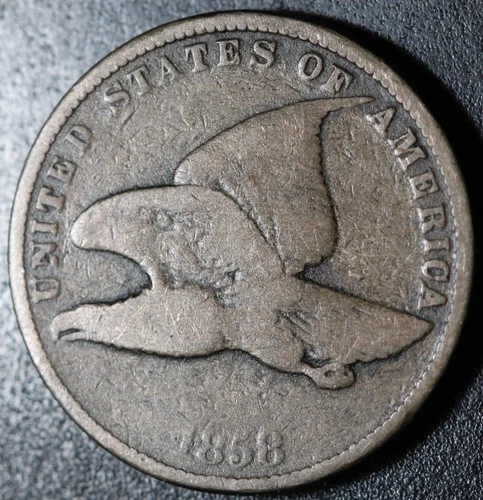 1858 FLYING EAGLE CENT - Small Letters SL - VG VERY GOOD