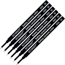 Rollerball Ink Refill - Schmidt 888 Medium Black - 6 Count for Office Use