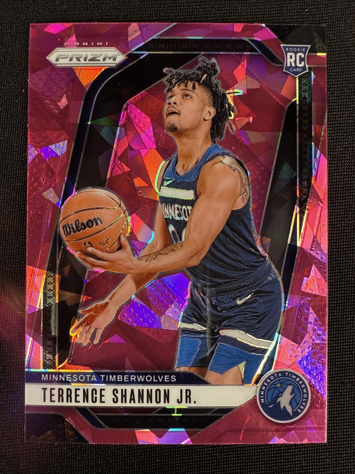 Terrence Shannon Jr Rookie Card RC 2024-25 Prizm Pink Cracked Ice Prizm #224