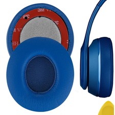 Geekria Protein Leather Ear Pads for Beats Solo2.0 Headphones Blue 