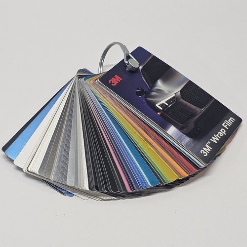 3M Car Wrap Film Sample Swatch Booklet Vinyl Carbon Fiber Matte Gloss 113 Colors