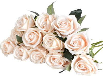 12 Stück Künstliche Rosen, Kunstrosen Kunstblumen, 30CM Single Long Stem Realist