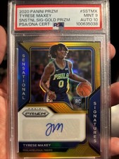 2020 panini prizm tyrese maxey sensational signatures Gold Prizm 7/10