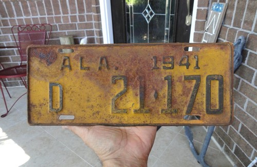 vintage ORIGINAL Dale County ALABAMA ala LICENSE PLATE/TAG ~1941~