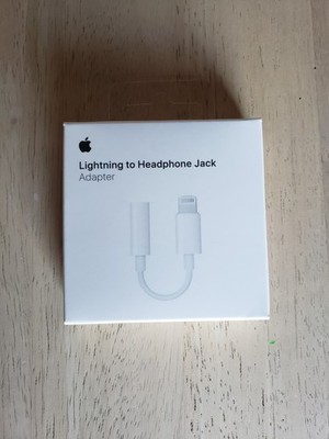 Original Apple Lightning to Headphone 3.5mm Jack Adapter New White A1749