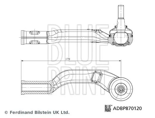 Blue Print Spurstangenkopf Vorderachse Rechts Adbp870120 Für Mitsubishi Nissan Samsung - Bild 2