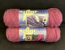  2 Caron DAZZLEAIRE Yarn MULBERRY 2676, 3 oz.