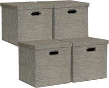 Storage Bins with Lids,13×13×13 Foldable Storage Cube Baskets Boxes Fabric Drawe