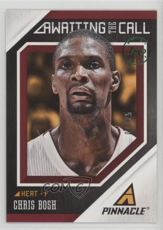 2013 Pinnacle Awaiting the Call Green Artist Proof 7/25 Chris Bosh #13 HOF 9o3