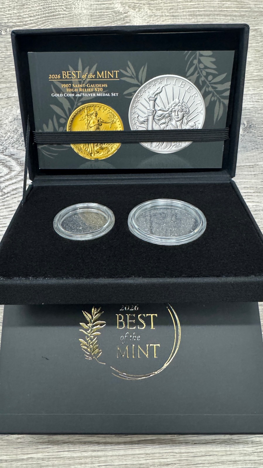 2026 Best of the Mint 1907 Saint Gaudens HR $20 OGP Box COA Capsules NO COINS