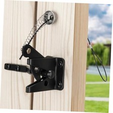 Self Locking Gate Latch with Spring Cable Pull - Heavy Duty Automatic Gravity
