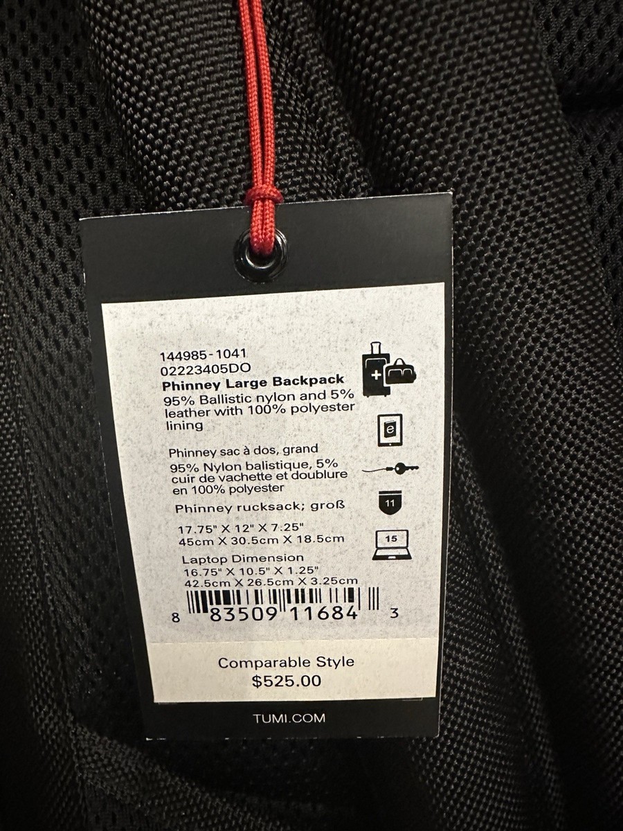 TUMI ／ Phinney Large Backpack（Black） Tumi Phinney Large Backpack balistic nylon laptop travel