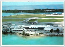 Vintage Bermuda Civil Air Terminal Aerial View Postcard by Bob Glander