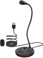 USB Computer Microphone Gooseneck PC Mac PS4 Gaming Streaming