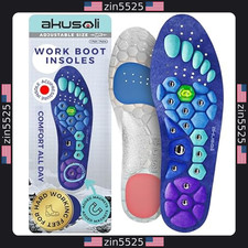 Comfort Fit Insoles for Men  Women, Shock Absorbing, Flat Feet Support, L/XL