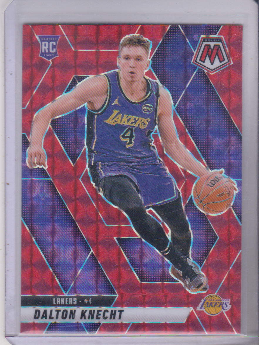 2024-25 Mosaic Dalton Knecht Red Mosaic Prizm Rookie #238 Los Angeles Lakers