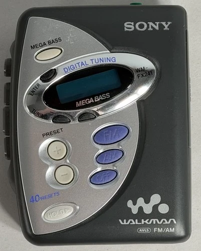 Vintage Sony Walkman WM-FX241 AVLS Mega Bass AM/FM Player  Tape Not Playing