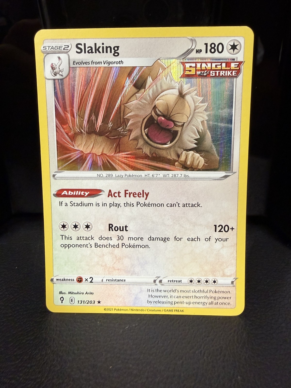 Pokémon TCG Pokémon Slaking Slaking Holo Rare Holo 132/203
