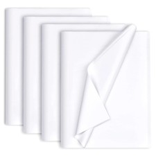 100 Sheets 20"x14" White Wrapping Tissue Paper Bulk for Gift Bags Christmas Wedd
