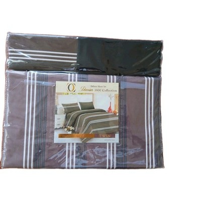 Clara Clark Premier 1800 Collection Twin Deluxe Sheet Set Brown Elegant Royal