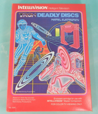 Jeu Mattel Intellivision Tron Deadly Discs - Overlays Originaux - État Bon - Année 1980