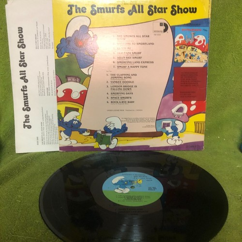 THE SMURFS - ALL STAR SHOW - VINYL RECORD LP - Picture 2 of 3