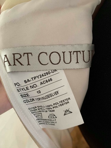 Art Couture Eternity Bridal Wedding Dress size 10 NEW style AC646 Ivory nude - Picture 3 of 7