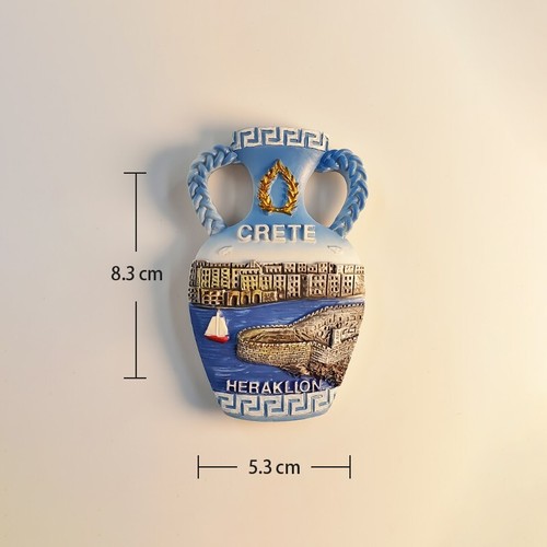 Griechenland Kreta Heraklion Klassischer Krug Reise Souvenir 3D Harz Kühlschrankmagnet - Bild 4 von 5