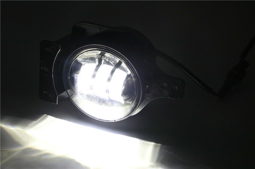 Pair Black 4 inch LED Fog Lights Driving Lamp For Jeep Wrangler JL JLU 2018-2021 - Picture 7 of 11
