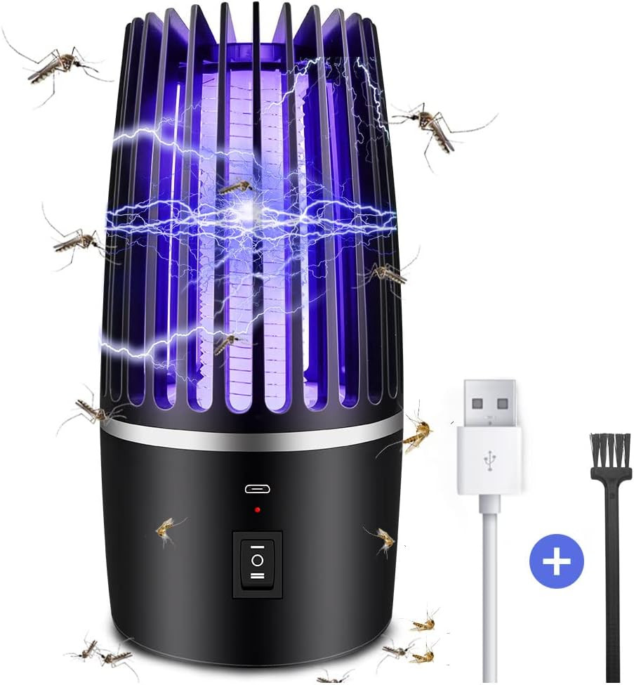 Lámpara Antimosquitos Eléctrico, 4000Mah Recargable Matar Repelente De Insectos