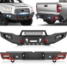 Front Or Rear Bumper With Sensor Holes & D-rings For 2007-2013 Toyota Tundra