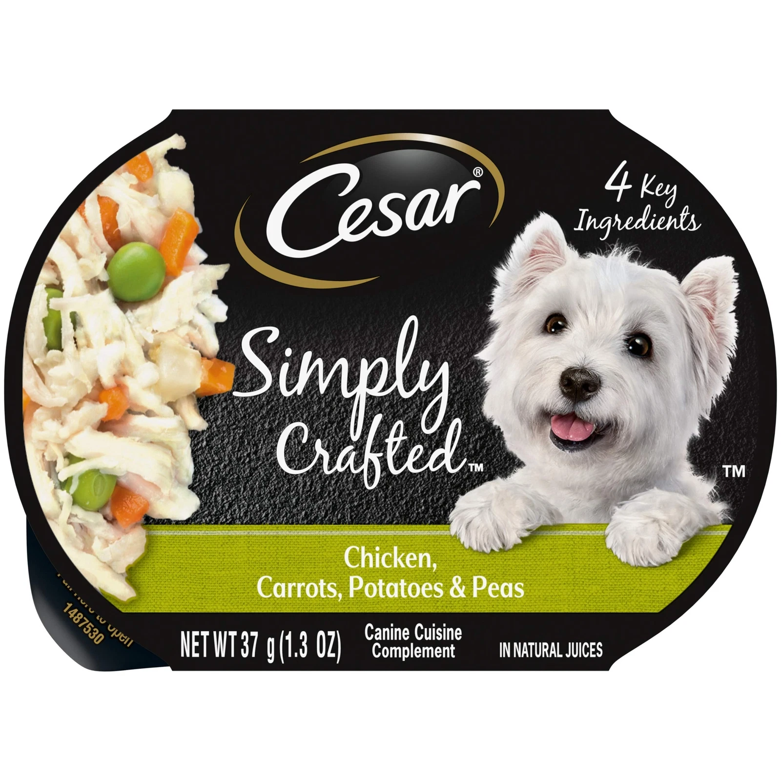 CESAR Simply Crafted Chicken Carrots Potatoes Peas Meal Topper 10 Count