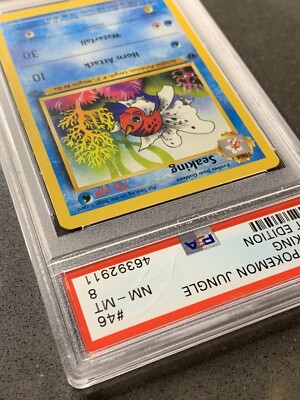 Pokémon Card 1st Edition Seaking PSA 8 NM-Mint, Jungle Set 46/64