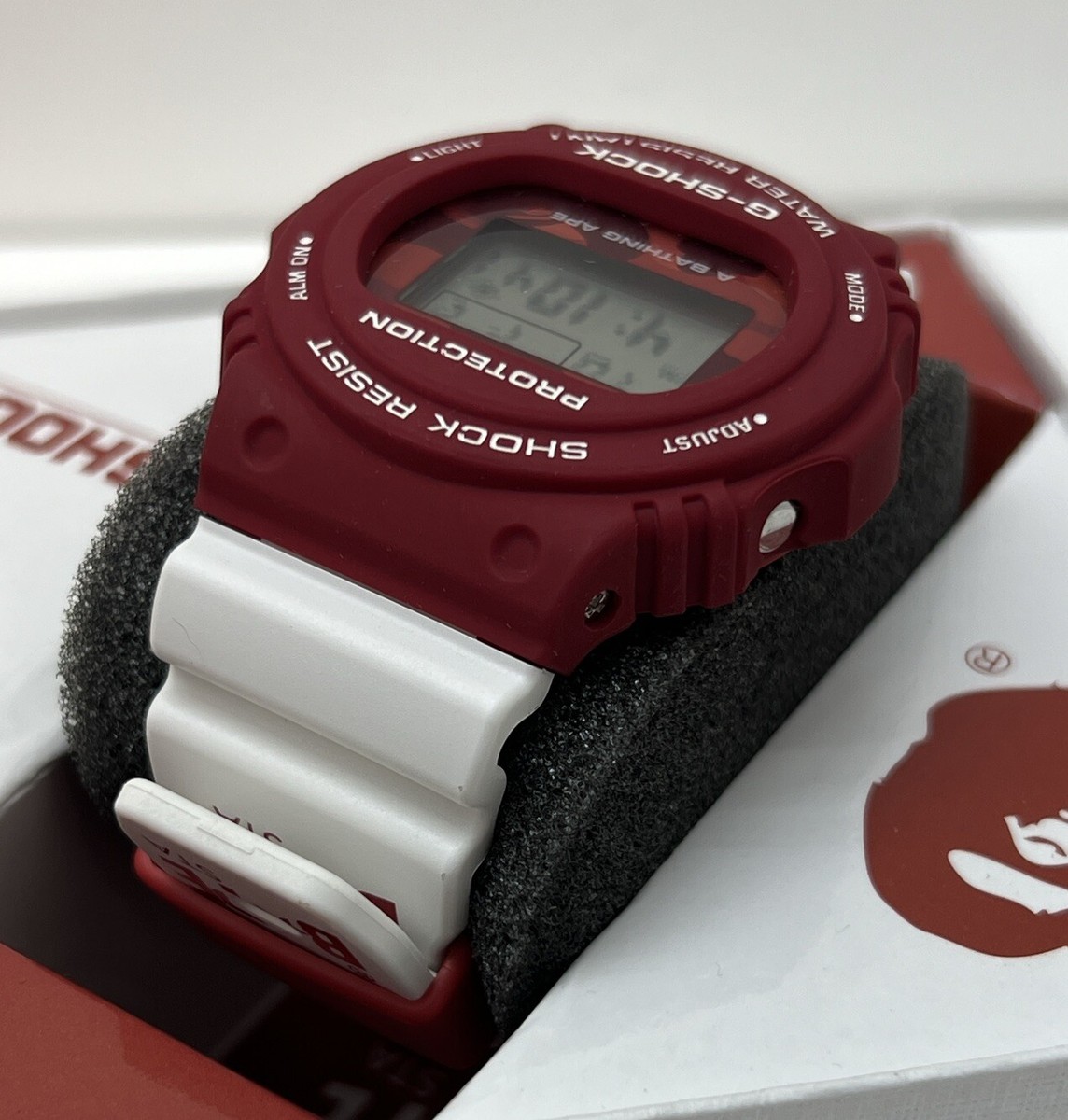 NEW Casio G Shock A Bathing Ape BAPE 49mm Resin Case Red