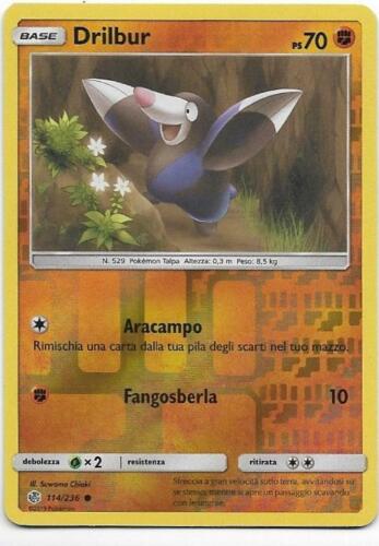 POKEMON DRILBUR 114/236 COMUNE REVERSE HOLO ECLISSI COSMICA THE REAL_DEAL SHOP - Picture 1 of 1
