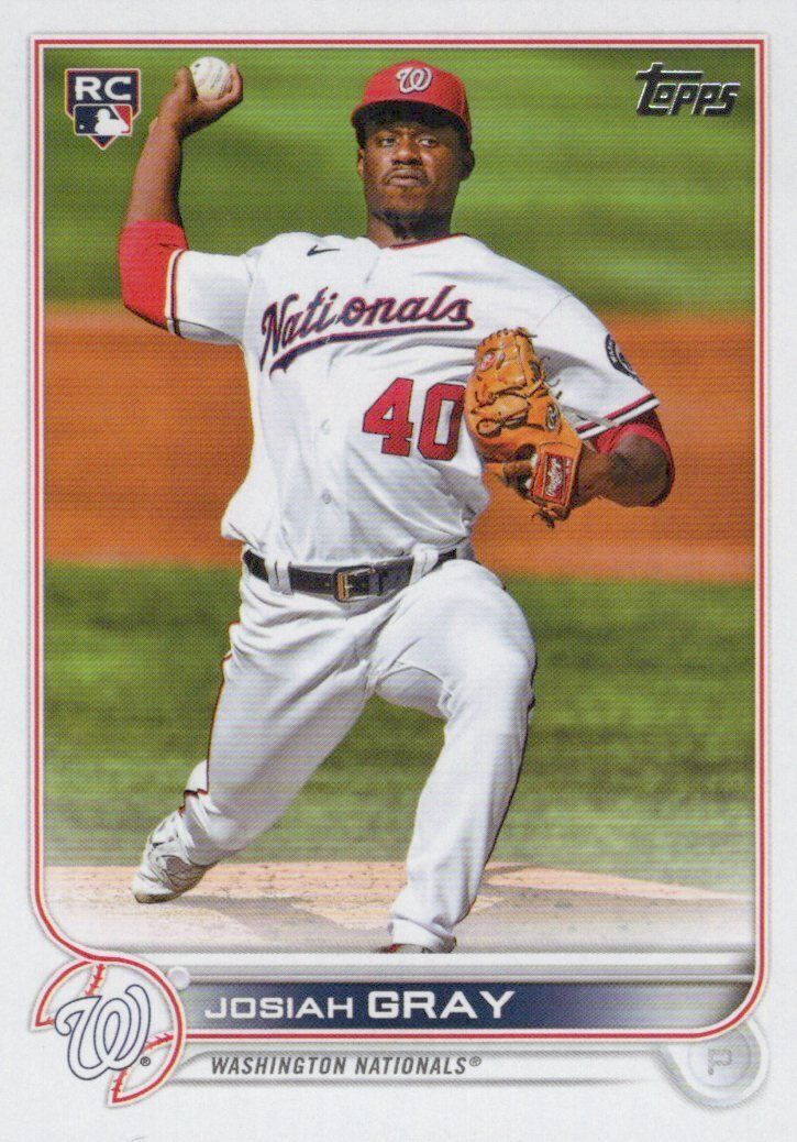 2022 Topps Baseball #43 Josiah Gray RC Washington Nationals