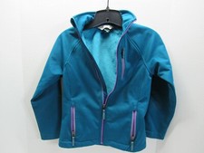 LANDS END TURQUOISE FLEECE FULL ZIP JACKET GIRLS SIZE SMALL 7-8
