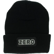ZERO Skateboards Bold Patch Black Beanie Hat