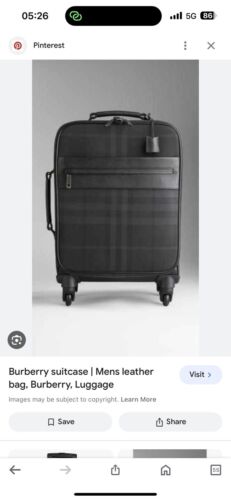 Custodia Burberry Hold-all / Suite Check Nova bagaglio CTRL £1699 marrone assegno USA - Foto 1 di 21