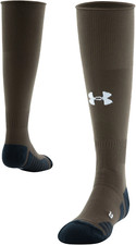 Under Armour Team Sports Soccer Over Calf Socks, Youth 13.5-4.5, Brown, S9