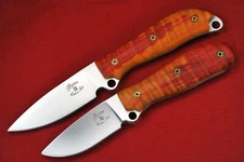 2010 Busse Custom BAD/Fat Warden Set .Satin INFI Blade Fire Striped Maple Handle