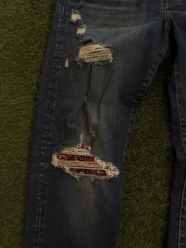 Talla 40- Jeans Amiri 100% Auténticos MX1 Parche Azul Rojo Envío Rápido - Imagen 9 de 22