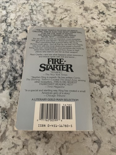 Firestarter by Stephen King (1981, First Signet Edition Paperback - Picture 4 of 10