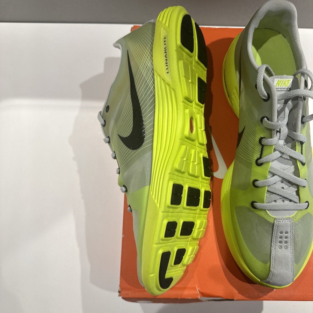 Nike Mens Lunaracer Plus 324909-001 Grey Running Shoes Sneakers