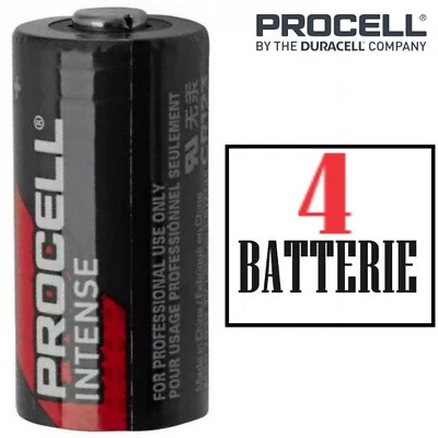 4 batteria cr123a 3v litio 123 PROCELL INTENSE CR123 cr17345 5018LC 6205 lithium