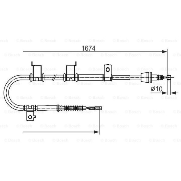 Bosch Handbremsseil Bremsseil Hinten Rechts Passend FüR Hyundai I30 Elantra-image