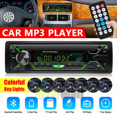 4X60W Car Stereo Radio Bluetooth Single MP5 Player Touch Screen FM USB AUX 1DIN