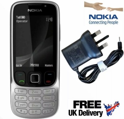 Neues Nokia Classic 6303i Handy (entsperrt) - Silber + 12 Monate Garantie. UK Ausverkauf