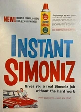 1959 Advertisement Instant Simoniz Car Wax